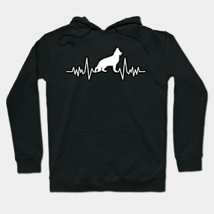 German Shepherd Heartbeat Hoodie